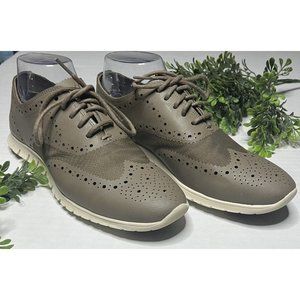 Cole Haan ZeroGrand Wingtip Oxford Shoe Mossy Brown Womens Size 8.5 ($90)